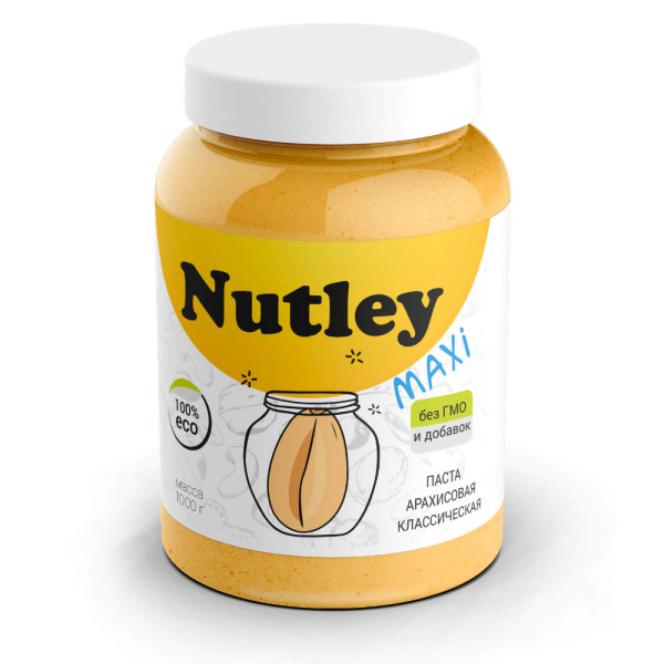 Nutley Арахисовая паста классическая 1000 grams