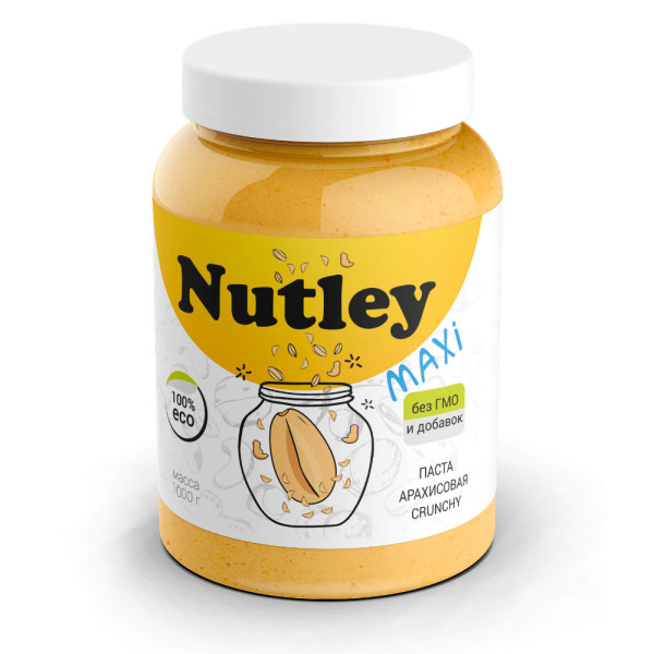 Nutley Арахисовая паста хрустящая Crunchy 1000 grams