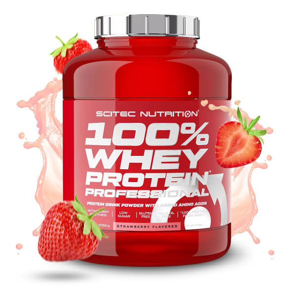 Scitec Nutrition 100% Whey Protein Professional 1000 grams (Клубника)