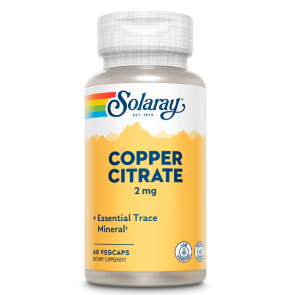 Solaray Copper Citrate 2 mg 60 veg capsules
