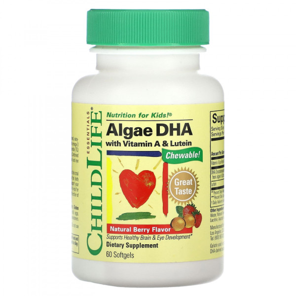 ChildLife Algae DHA 360 mg 60 softgels