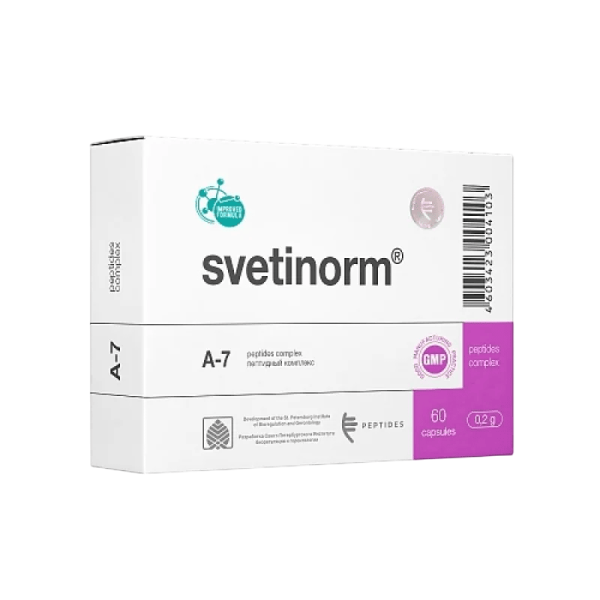 Peptides Svetinorm А-7 0.215 g пищеварительная ситема 60 capsules
