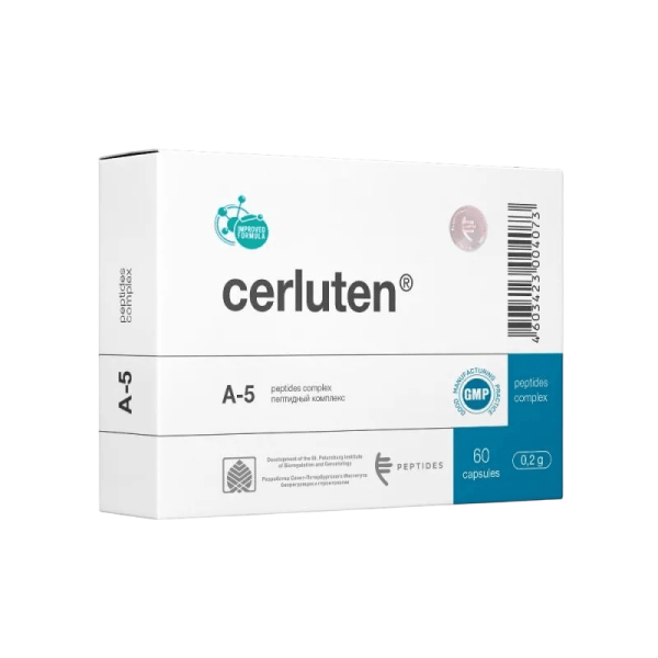 Peptides Cerluten А-5 0.215 g центральная нервная система 60 capsules