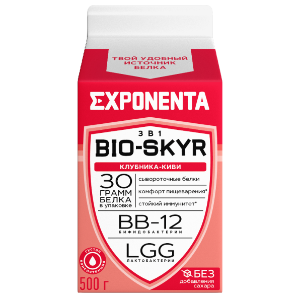 Exponenta Bio-Skyr напиток к.м. 3 в 1 500 grams (Клубника-киви)