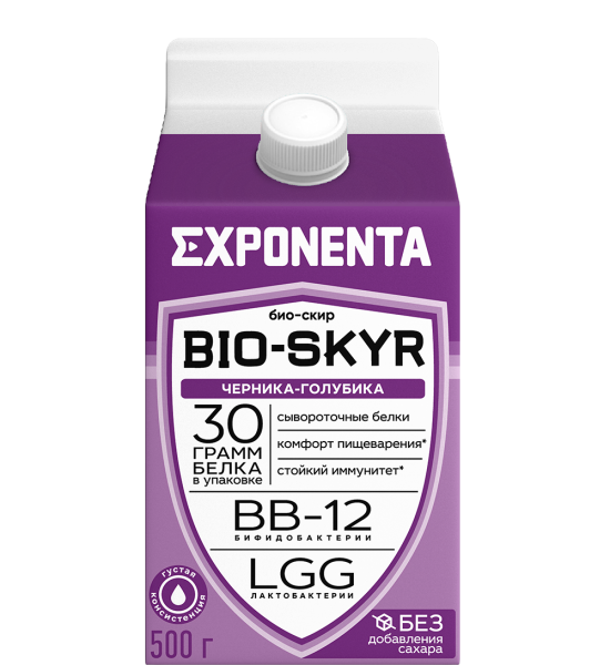 Exponenta Bio-Skyr напиток к.м. 3 в 1 500 grams (Черника-голубика)