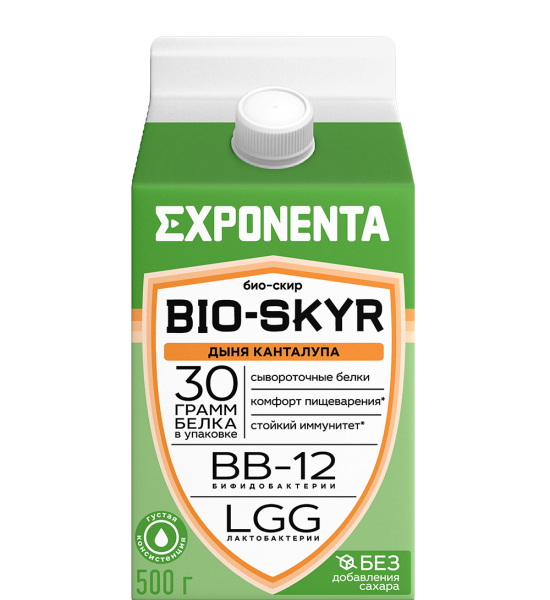 Exponenta Bio-Skyr напиток к.м. 3 в 1 500 grams (Дыня Канталупа)