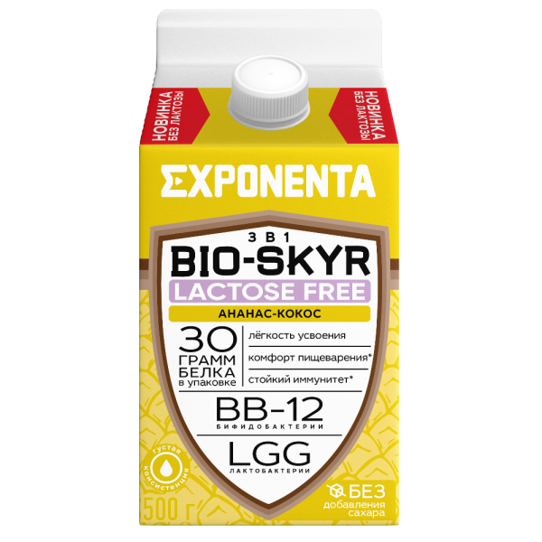 Exponenta Bio-Skyr напиток к.м. 3 в 1 500 grams (Ананас-кокос)