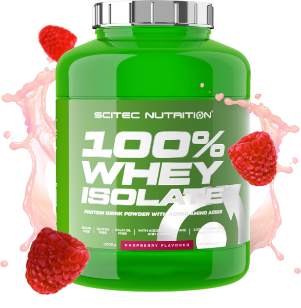 Scitec Nutrition 100% Whey Isolate 2000 grams (Малина)