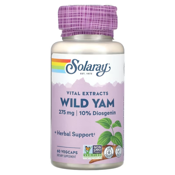 Solaray Wild Yam 275 mg 60 veg capsules