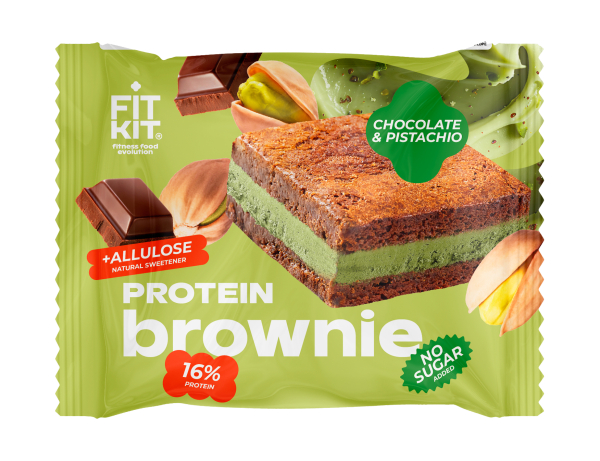 Fit Kit Protein Brownie 40 grams (Шоколад-фисташка)
