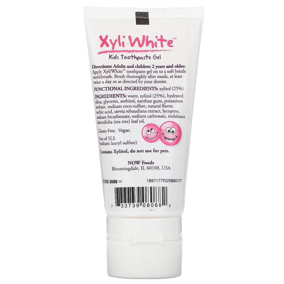 NOW Kid's Xyliwhite Bubblegum Toothpaste 3 oz tube Срок 31.05.2024