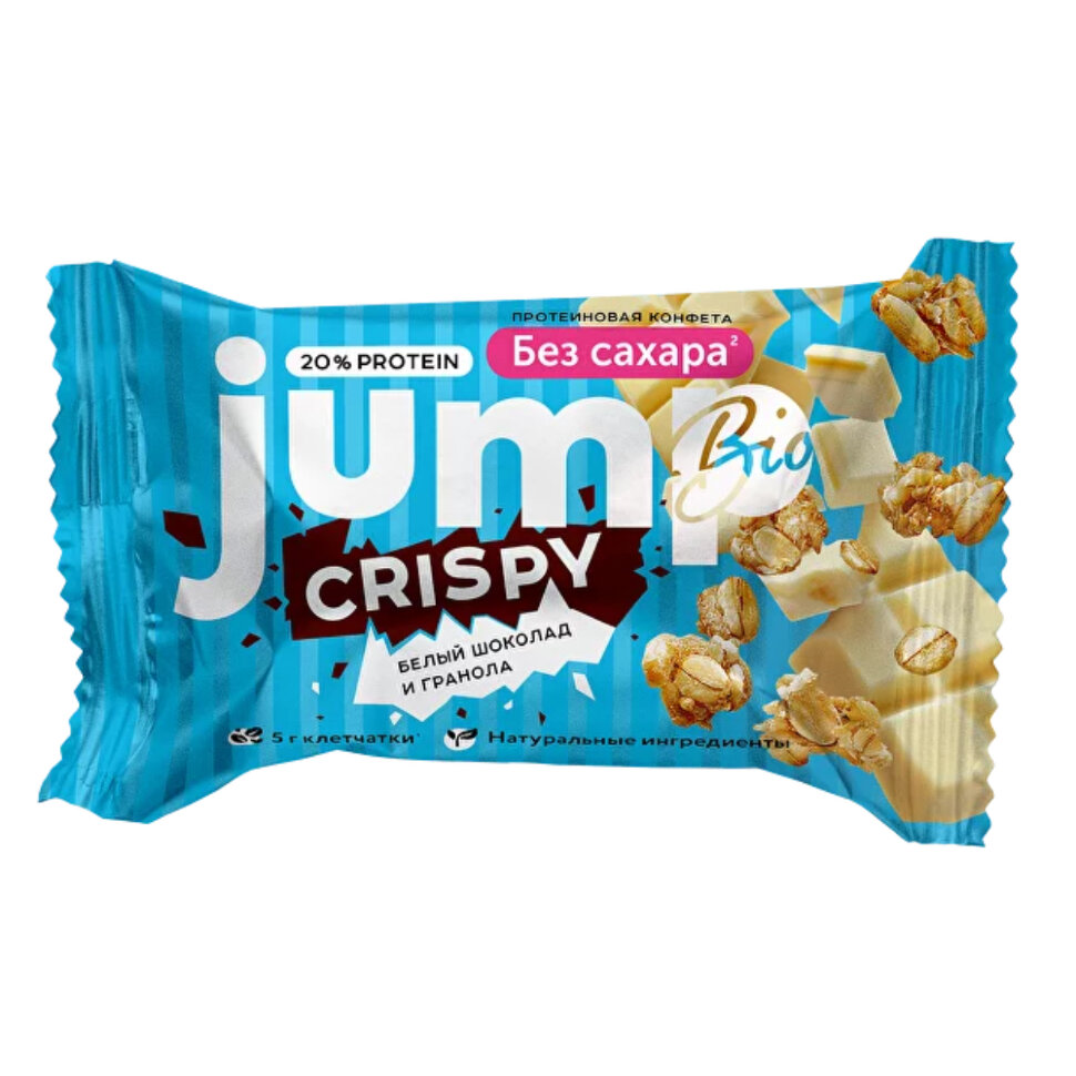 Jump Bio Crispy конфета 30 g (Белый шоколад и гранола)