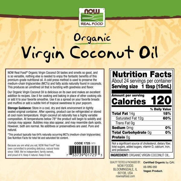 Coconut oil virgin organic