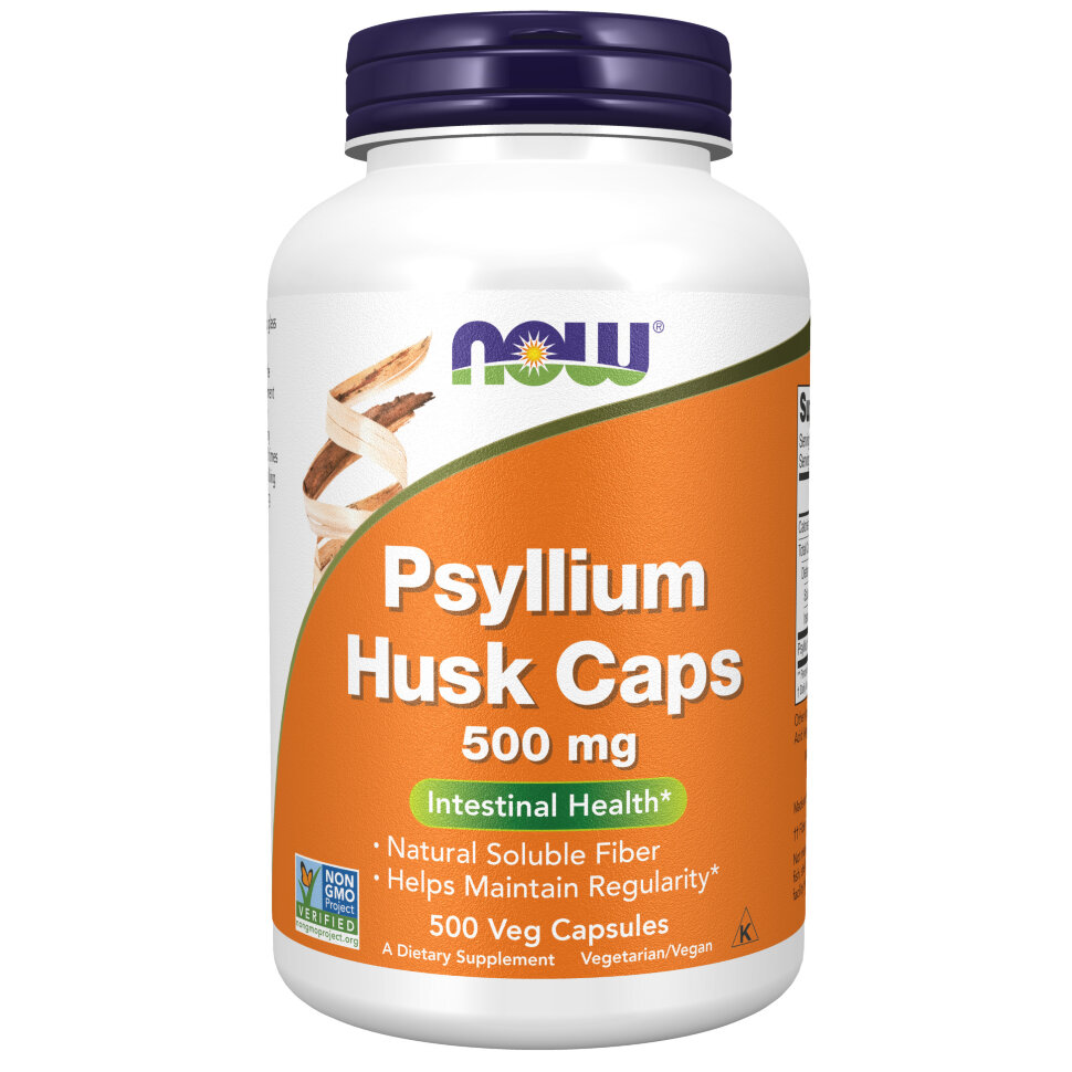 NOW Psyllium Husk Caps 500 mg 500 capsules
