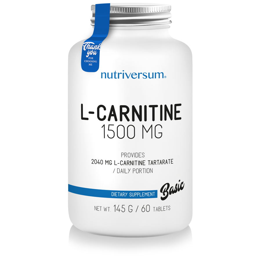 l carnitine nutriversum Nutriversum L-Carnitine 1500 mg 60 tablets