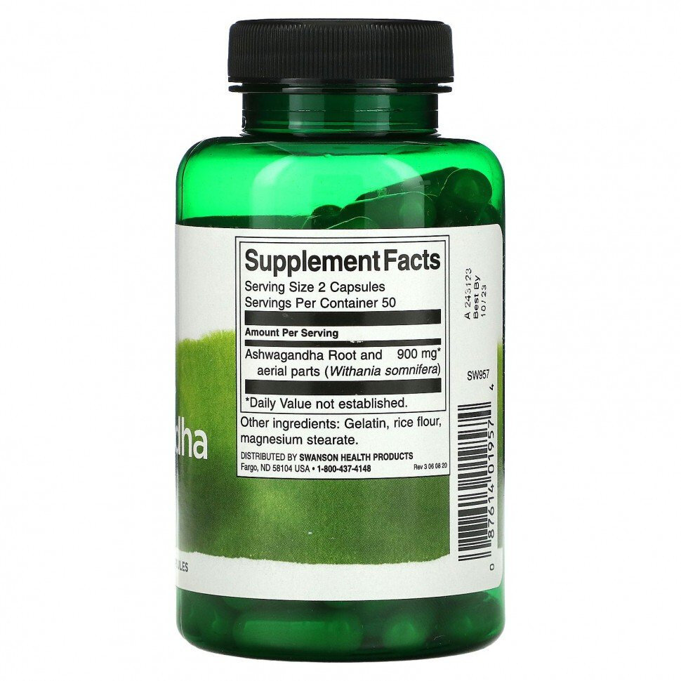 Swanson Ashwagandha 450 mg 100 capsules