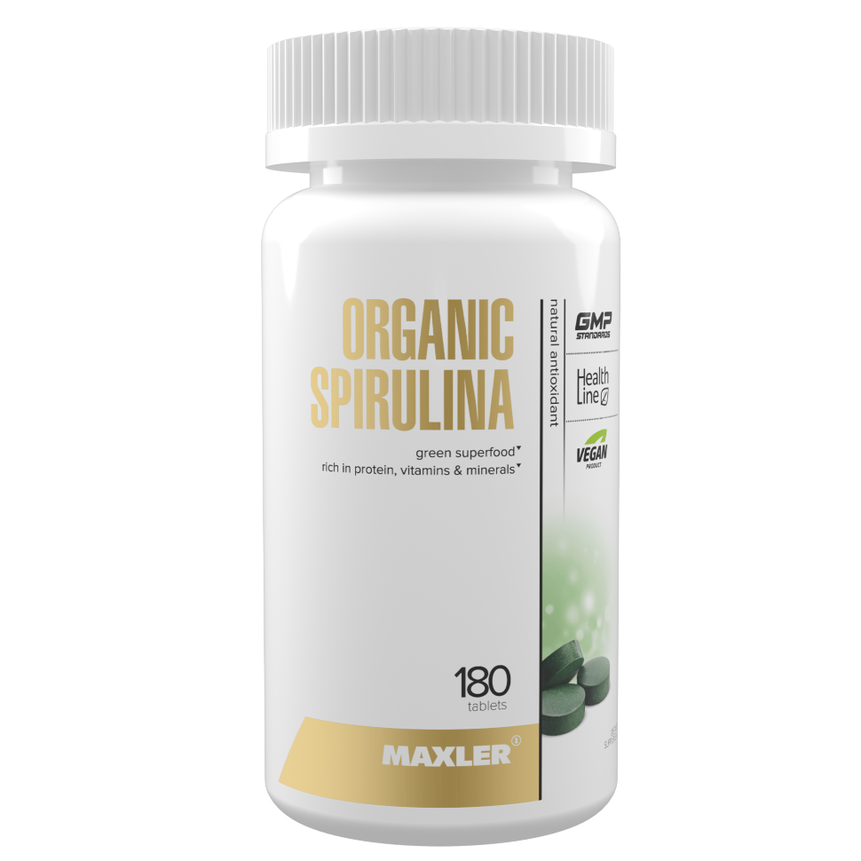 Maxler Organic Spirulina 500 mg 180 tablets Срок 31.07.2024