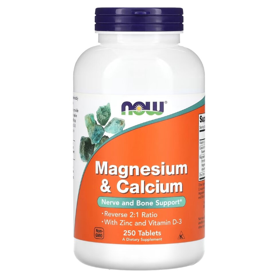 NOW Magnesium & Calcium 250 tab