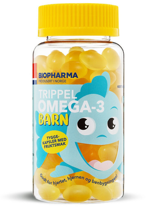 Biopharma Trippel Omega-3 Barn 120 softgels