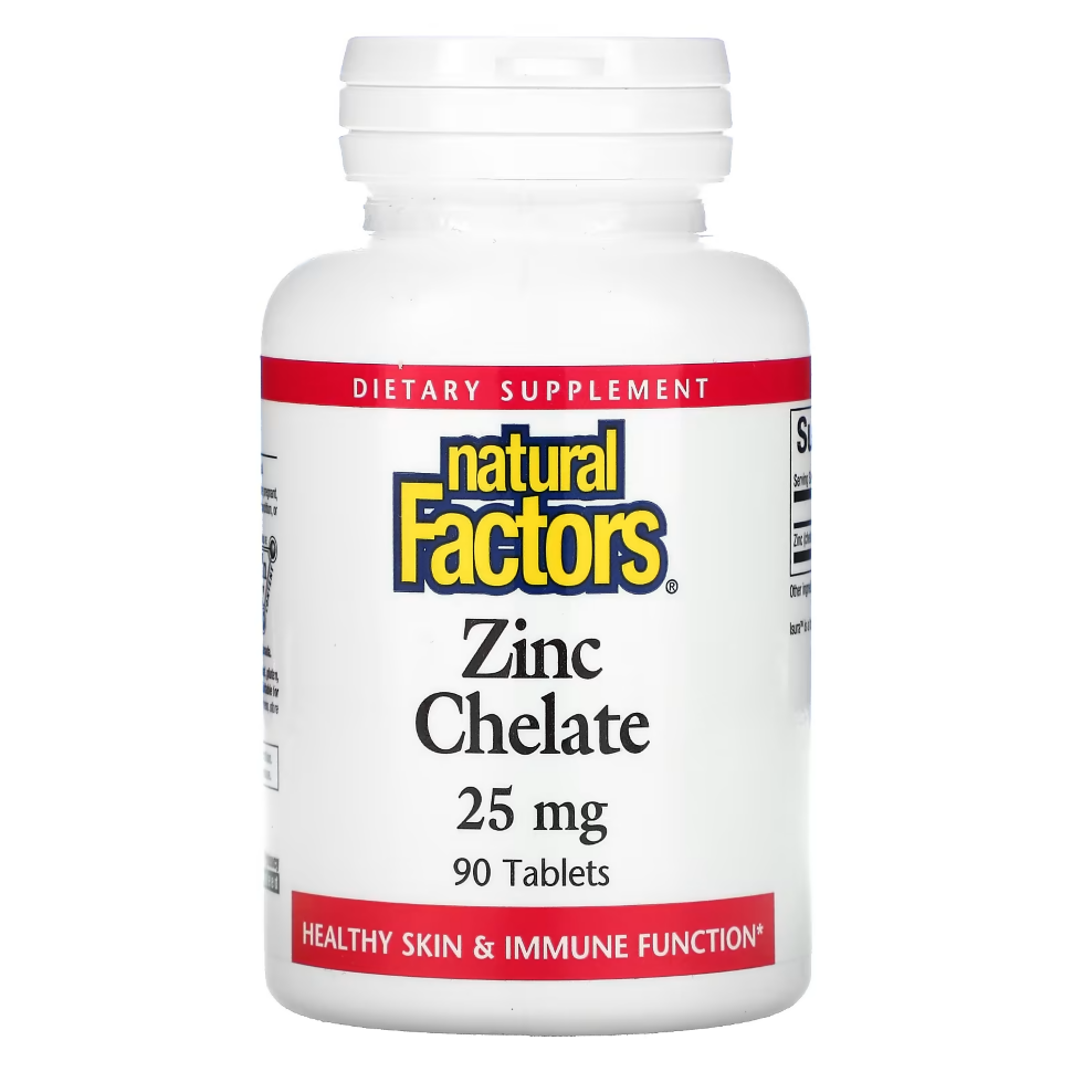 Natural Factors Zinc Chelate 25 mg 90 tablets