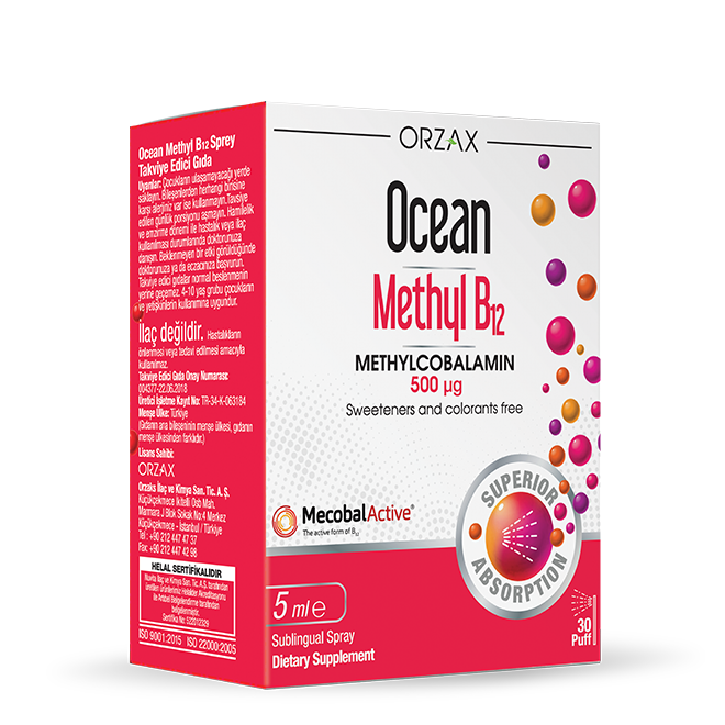 Orzax Ocean Methyl B12 spray 500 mcg 5 ml
