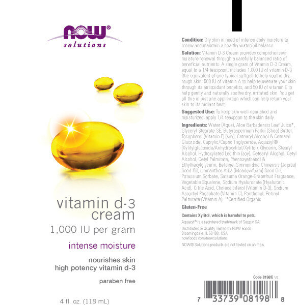 NOW Vitamine D-3 body Cream 4 oz