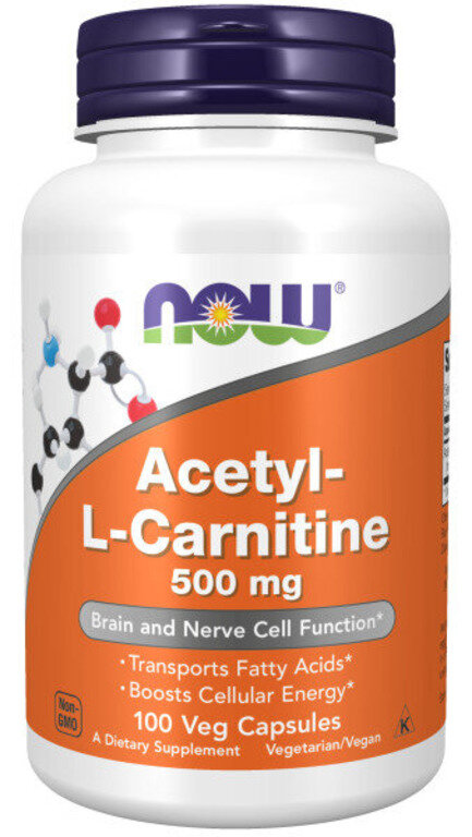 NOW Acetyl L-carnitine 500 mg 100 caps