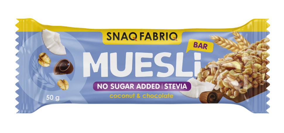Snaq Fabriq Muesli с молочным шоколадом 50 gr