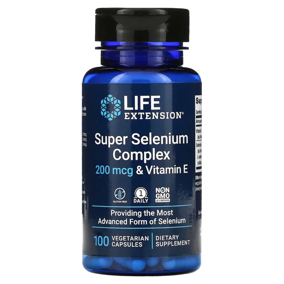 Life Extension Super Selenium complex 200 mcg 100 veg capsules