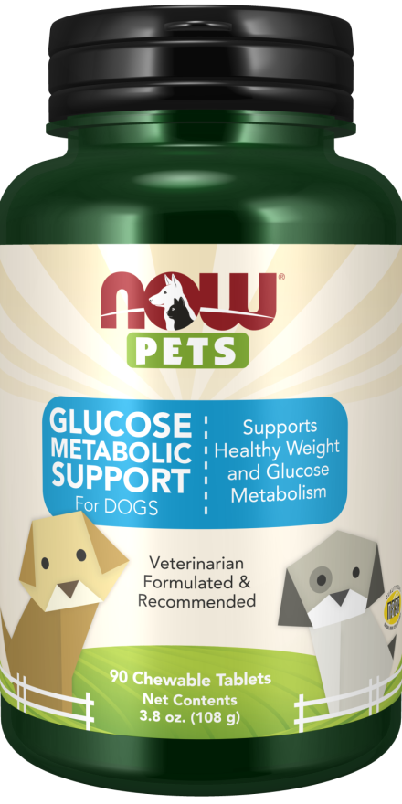 NOW Pets Glucose matabolic support fot dogs 90 chew tab