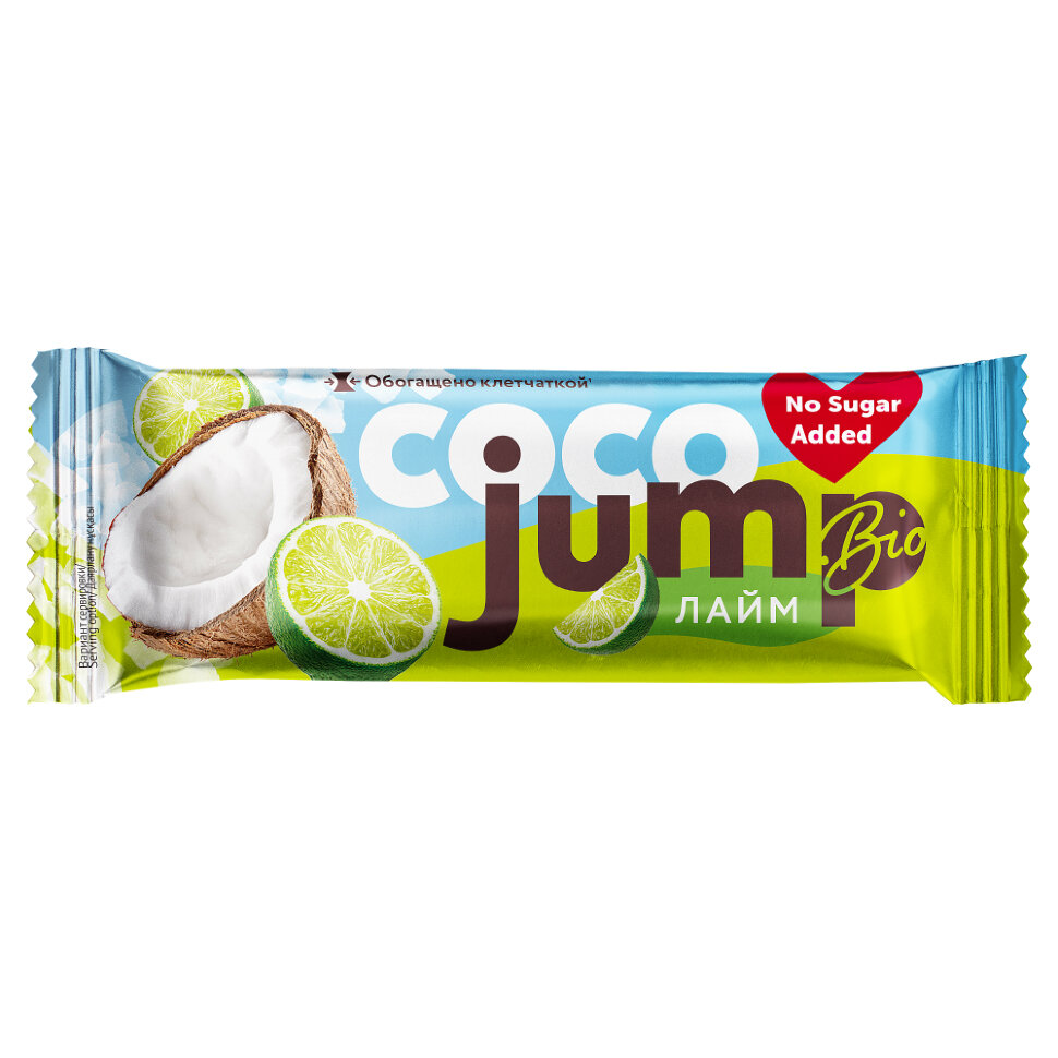 Jump Bio Coco батончик 40 g (кокос-лайм)