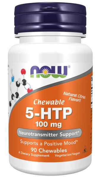 NOW 5-HTP 100 mg 90 Chewable lozenges