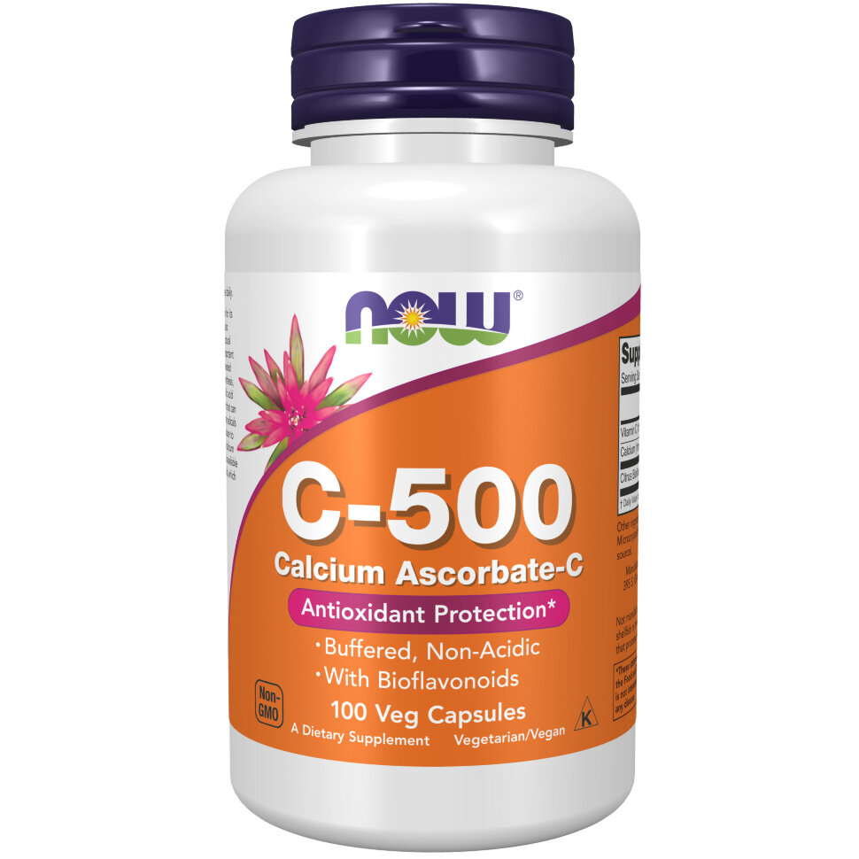 NOW C-500 calcium ascorbate-c 100 veg capsules