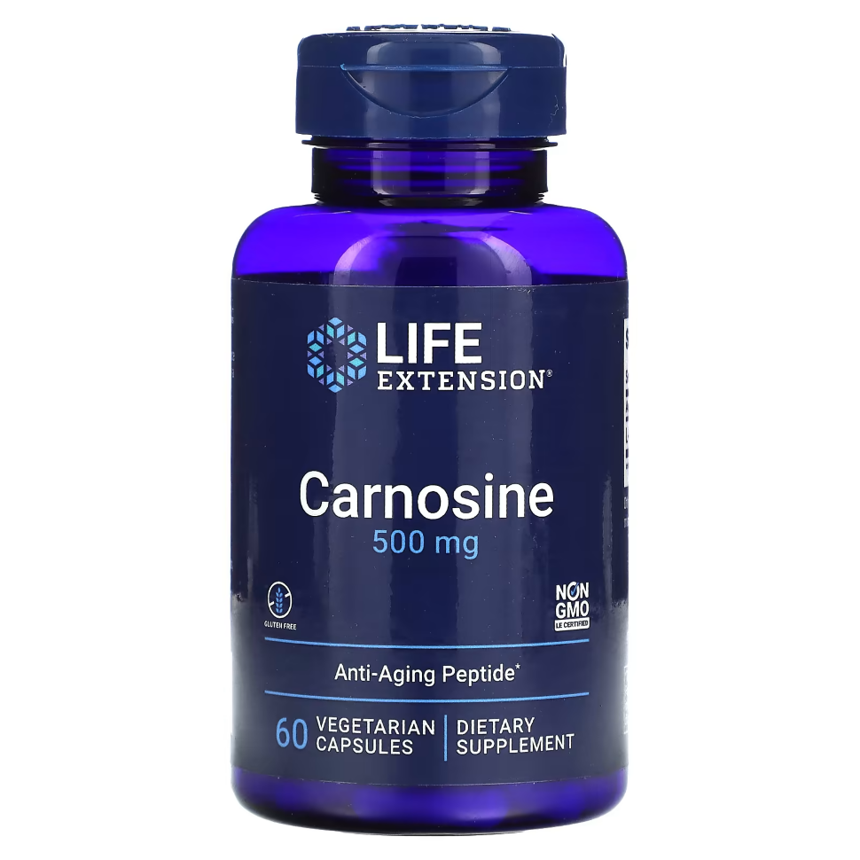 Life Extension Carnosine 500 mg 60 caps Срок 31.08.2024