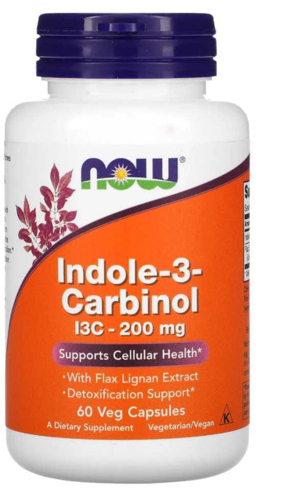 NOW Indole - 3 - carbinol 200 mg 60 veg capsules