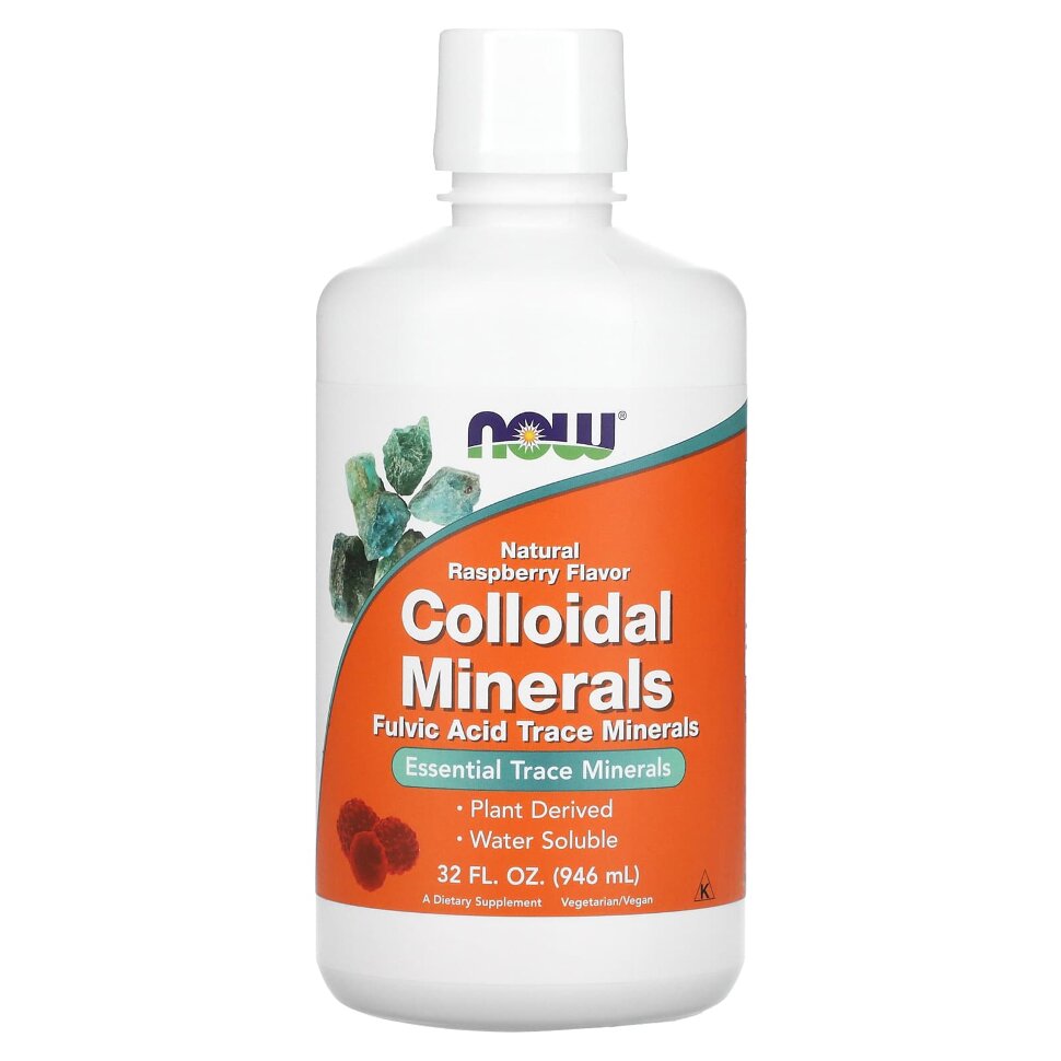 NOW Colloidal Minerals Raspberry 946 ml