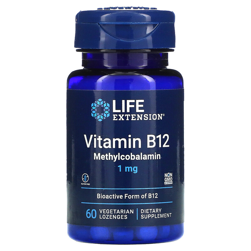 Life Extension Vitamin B12 Methylcobalamin 1 mg 60 loz