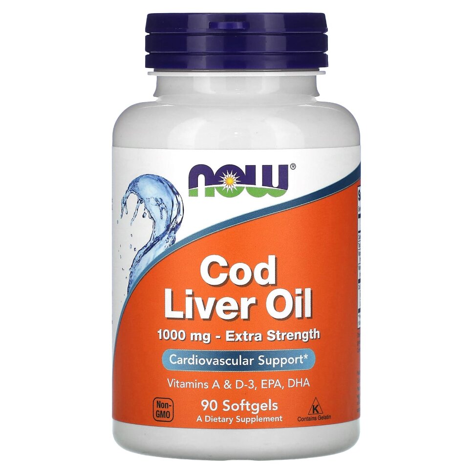 NOW Cod Liver Oil 1000 mg 90 softgels