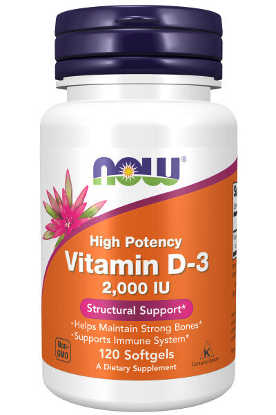 NOW Vitamin D3 2000 120 softgel