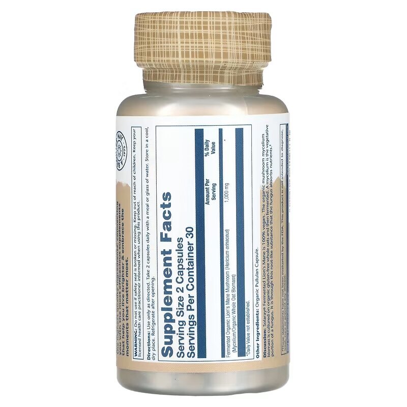 Solaray Lion's mane 1000 mg 60 vcaps
