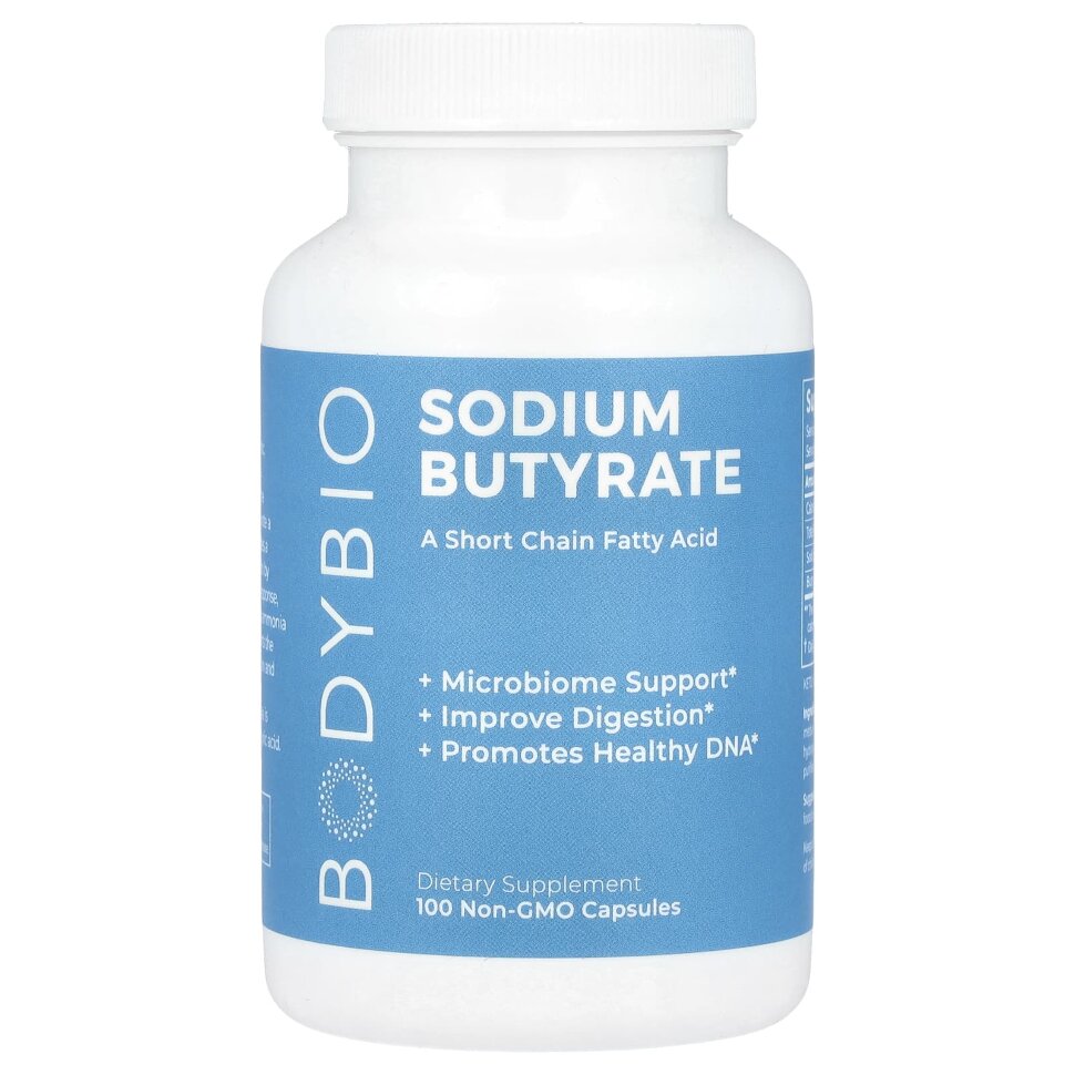 BodyBio Sodium Butyrate 100 caps